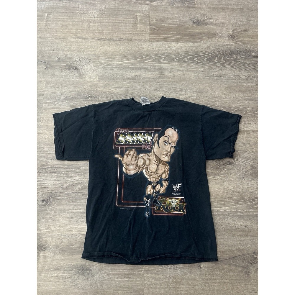 Vintage WWE The Rock T Shirt Bring It On! Size Large